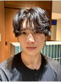 毛流れニュアンスパーマ