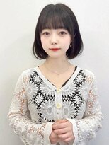 スターズ 柏(STARS)&nbsp;丸みボブ アッシュブラック 髪質改善 前髪カット 20代 30代 艶髪