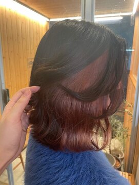 リフトバイマグ 松本駅前店(lift by mag) 20代30代大人可愛い裾カラーピンクベージュインナーカラー