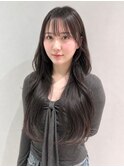 韓国風ストレートロングレイヤー