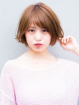 ルティア(Lutia) ふわミディ オレンジブラウン 似合わせカット