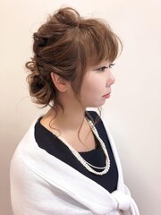 結婚式　二次会　ブライダル　パーティ　ヘアアレンジ