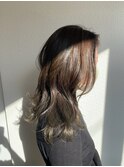 【Gree小川真由美】ロングパーマ*アッシュグレー*