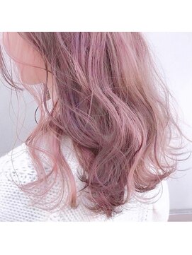 アニータバイガネイシャ(Aujua anita by ganesha) 【透明感!】ラベンダーピンク×スモーキーグレー#髪質改善#長浜