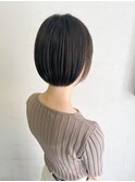 ミニボブ ショートボブ オリーブベージュ