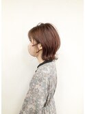 《TOPHAIR 玉島店/ ちゃみ》ピンクブラウン×くびれミディ
