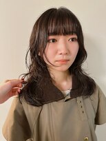 パーマニュアンスパーマロングパーマ顔回りカットレイヤーパーマ