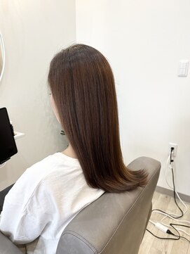 オアシス(oasis) 酸性ストレート　縮毛矯正　艶髪　ストレート　ロング　ブラウン