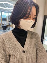 カノエ 福岡香椎店(canoe)&nbsp;韓国風 大人ガーリー アッシュブラウン ワンレンボブ