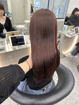 ロンド マーレ 天神大名店(Lond mare) ピンクブラウン/暖色カラー/カシスピンク/韓国ヘア/顔周りカット