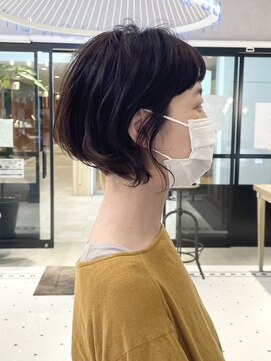 ザザ シンジュク(ZA/ZA shinjuku) 前下がりボブ×パーマ