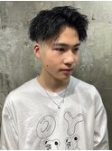 スキンフェード ツイストパーマ センターパート 爽やか