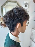 波巻きパーマ 刈り上げなし