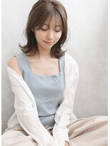 エレノア 枚方(Eleanor)&nbsp;まとまる☆ミディアムヘア☆オリーブカラー