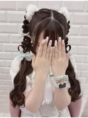 他のこと被りにくい三つ編みハートツイン＊まゆ