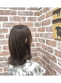 艶つや外ハネボブ/透明感ベージュ