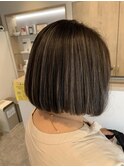 コントラストハイライト,グレージュカラー,シルバー【草加】