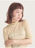 ミディアムヘア/斜めバング/グレージュカラー/銀座