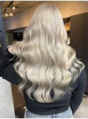 ハイトーンカラー、ミルクティーアッシュダブルカラーブリーチ、