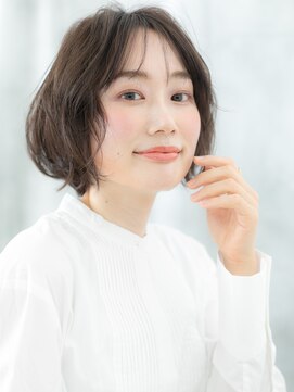 大人美人ニュアンスパーマ小顔ボブr古河30代40代