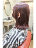 ステアー(stair)&nbsp;外ハネショート×ピンク系艶カラー【大宮】