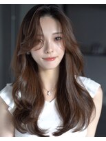 レノラ 本町(LENORA) 美髪ミディアムレイヤーカットデジタルパーマチェリーブラウン