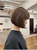 透け感カラー×大人ボブ
