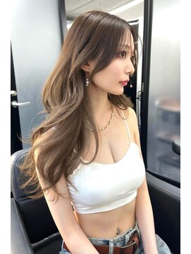 ランズ(LANDS) ベージュブラウン レイヤーカット 【韓国ヘア 大阪 梅田】