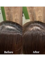 ヘアープレゴ(hair Prego) ファッショングレイカラーBefore&After
