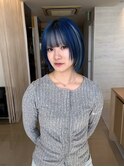 ワンホンレイヤー/ミルクティーブロンド/ダークブルー/大船