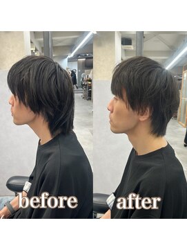 ヘアサロン ドットプラス 町田店(dot. plus) ミルクティーブロンド/ダークブルー/デジタルパーマ/町田