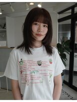 エンリッチヘア(enrich hair) 前髪/フェイスレイヤー/ストレートヘア/ブラウンベージュ