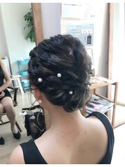 アッシュショートボブアレンジ【ヘアアレンジ　浴衣 立川南口】