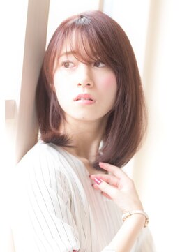 ネオリーブウリ 二子玉川店(Neolive uri) 大人かわいい前髪ハイライトベージュフリンジウエーブ