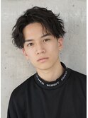 メンズフェザーバングパーマ