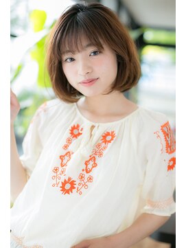 エヌアンドエー 春日部東口店(hair shop N&A) シースルー前髪×ボブレイヤー×ボブスタイル