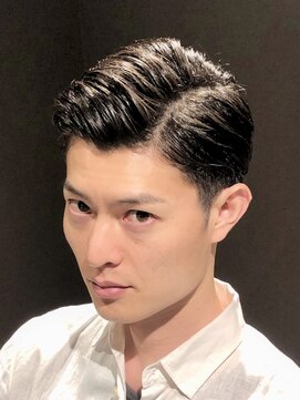 ビーダンディー(Bee dandy) ビジネスフォーマル ツーブロックショート 七三オールバック