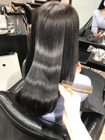 ラブクロムトーキョー オモテサンドウ(LOVECHROME OMOTESANDO)&nbsp;LOVE CHROME☆大人かわいいくすみブルー×5stepトリートメント