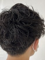 ヘアデザイン マノス(hair design mano's) マッシュパーマ/チャコールグレー/暗髪/アッシュブラック