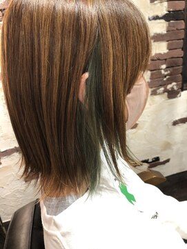 ヘアー クリエイト カルバリ(HAIR CREATE Calbari) ベージューブラウン×モスグリーン