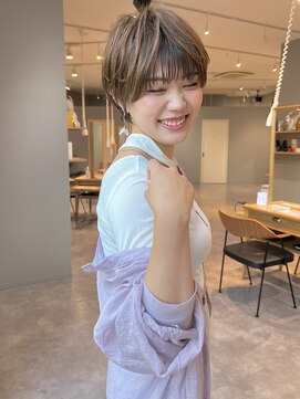 ジアン バイ ミルボン NU茶屋町+(GIEN by milbon) 朝楽！大人の前下がりマッシュショートボブ20代30代40代50代