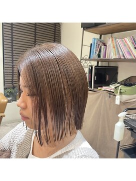 ウルカ 川口店(ulQua) ココアベージュボブウルフグレージュカラー