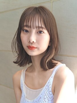 ガーデン 銀座(GARDEN) レイヤーロング/ミディアム/前髪パーマ/グレーベージュ/セミディ