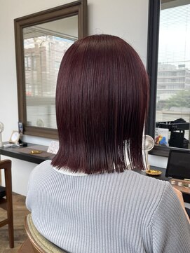 ブリッツバイレボ 船橋(BLITZ by REVO) カシスレッドカラー/ブリーチなしダブルカラー【船橋/船橋駅】