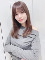 ロンド リリー 銀座(Lond Lily)&nbsp;ロング/顔周りレイヤーカット/韓国/グレージュ/前髪[銀座]