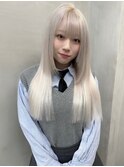 ブリーチ/クラゲヘアー/小顔に見せるヘア/ココアベージュ