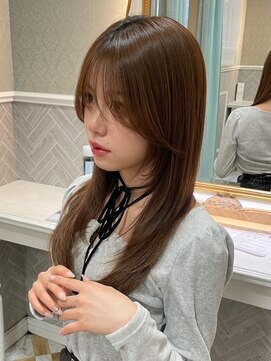 ロンド 銀座(Lond) ★Shina/黒髪ココアベージュ小顔レイヤー髪質改善縮毛矯正30