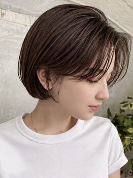 miiro 仙台東口/髪質改善/縮毛矯正ストレート/カラー/ショート【4月OPEN(予定)】の写真/第一印象を左右する顔周りのデザイン*乾かすだけでまとまる再現性の高いスタイルでセットも楽に♪