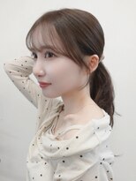 ガーランドウメダ(Garland umeda)&nbsp;オリーブベージュカラー、顔周りカット　担当　垣内　6848