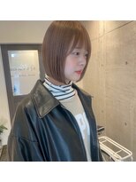 ロッカヘアエジェ(ROCCA hair eje.)&nbsp;デザインカラーぷつっとミルクティーボブ